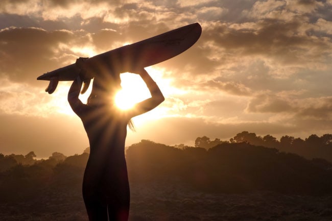 Surfing the sunset