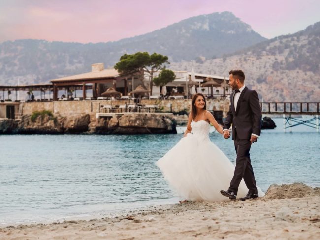 Hochzeitsfotos am Strand auf Mallorca